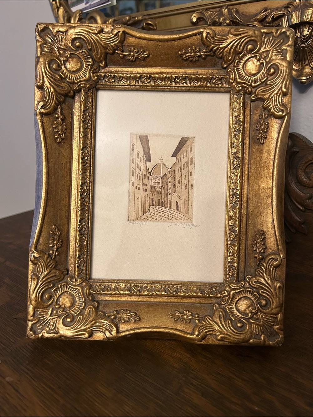 Etched Florence Italy art 240/300
